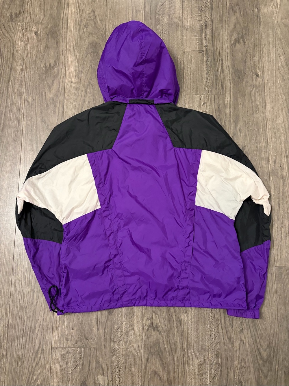 Vintage 90s Nike Purple Black Windbreaker Jacket image 3